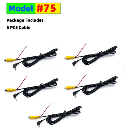 RCA to 2.5mm AV Adapter Cable | Rear View Camera Connection for DVR Dash Cam | Reverse Trigger Video Input Line