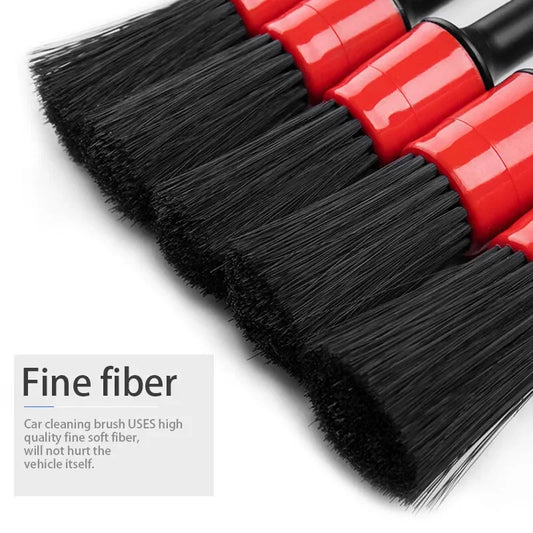5-Piece Car Detailing Brush Set | Interior & Wheel Cleaning Tools for Dashboard, Vents, Tires | Complete Auto Care Kit