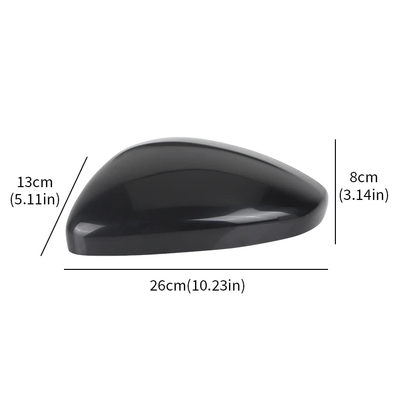 Pair of Door Mirror Cover Caps | Replacement Housing for Peugeot 208 (2012-2019) | Left & Right Side Exterior Shell