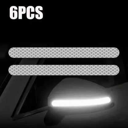 Universal Side Mirror Reflector Strips | Anti-Collision Warning Reflective Tape for Cars | Enhanced Night Visibility