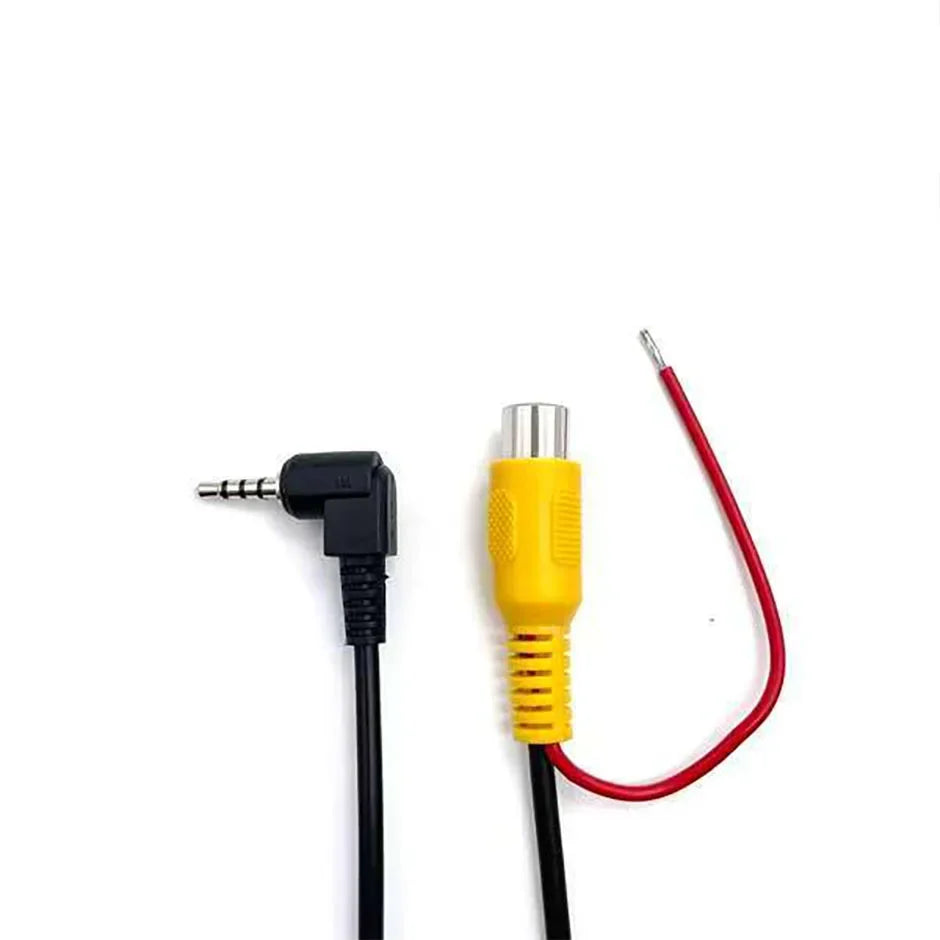 RCA to 2.5mm AV Adapter Cable | Rear View Camera Connection for DVR Dash Cam | Reverse Trigger Video Input Line