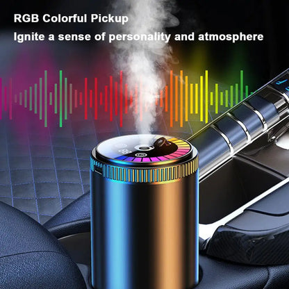 Smart Car Air Freshener with Starry Sky Light | Rechargeable 5-Level Aroma Diffuser | Auto Scent Detection & Mood Lighting