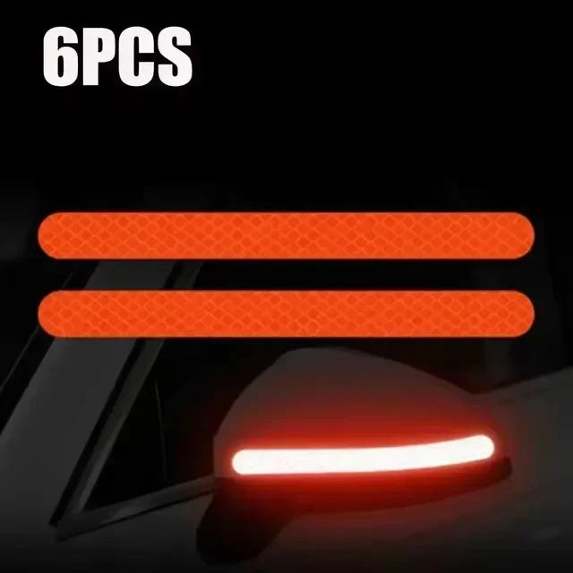 Universal Side Mirror Reflector Strips | Anti-Collision Warning Reflective Tape for Cars | Enhanced Night Visibility