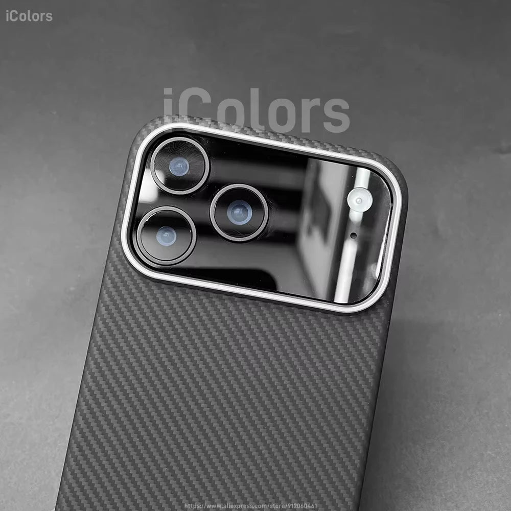 Magnetic MagSafe Case for iPhone 17 Pro Max/17 Pro/17 Air/17 Aramid Carbon Fiber Case Ultra thin Lightweight Aramid Fiber Cover