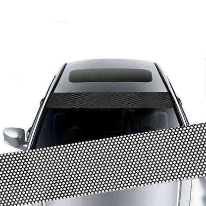 Automotive Sunshade Window Film | 3D Perforated Vinyl for Front Windshield & Rear Glass | Decorative UV Cut-Off Sticker