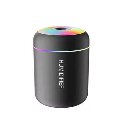 180ML Mini USB Humidifier & Aroma Diffuser | 7-Color LED Mood Light for Home, Car, Office | Essential Oil Purifier