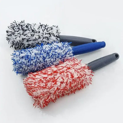 Super Plush Microfiber Wheel Cleaning Brush | Soft Bristles for Tire, Rim & Hub | Scratch-Free Detailing & Car Wash Tool