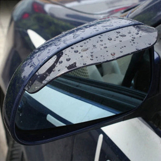 2 Pack Car Rearview Mirror Rain Shield - Universal Carbon Fiber Rain Eyebrow Cover for Side Mirrors, Waterproof Rain Guard