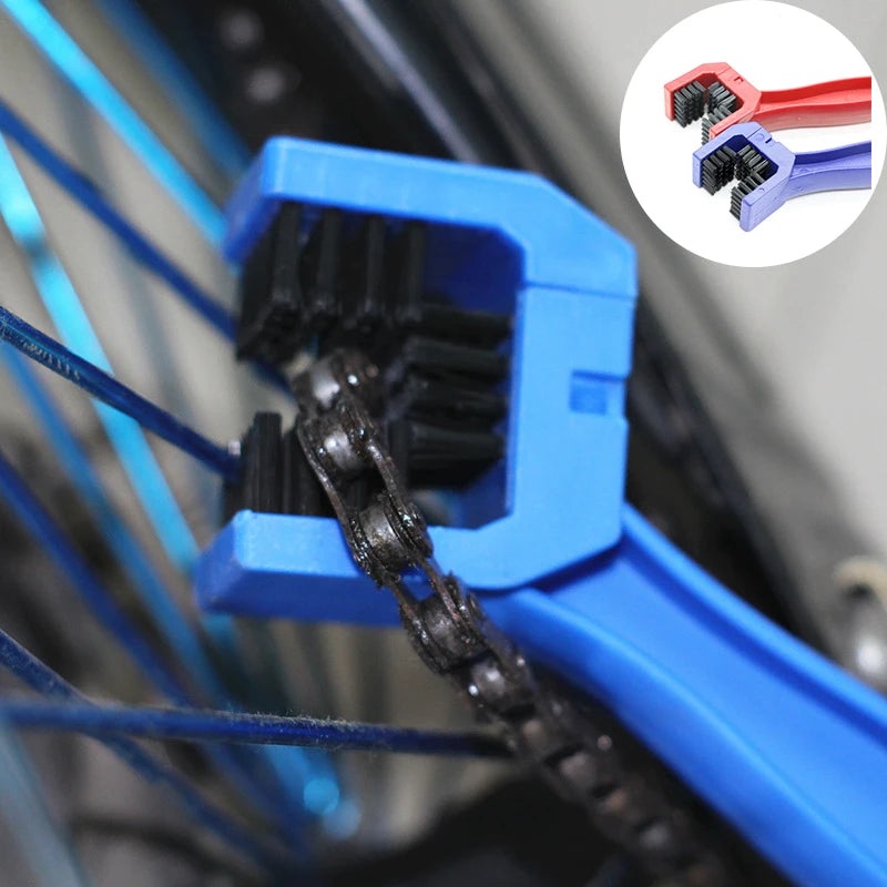 Motorcycle & Bicycle Chain Cleaning Brush | Plastic Gear & Sprocket Scrubber Tool | Easy Maintenance Kit for Bike Care
