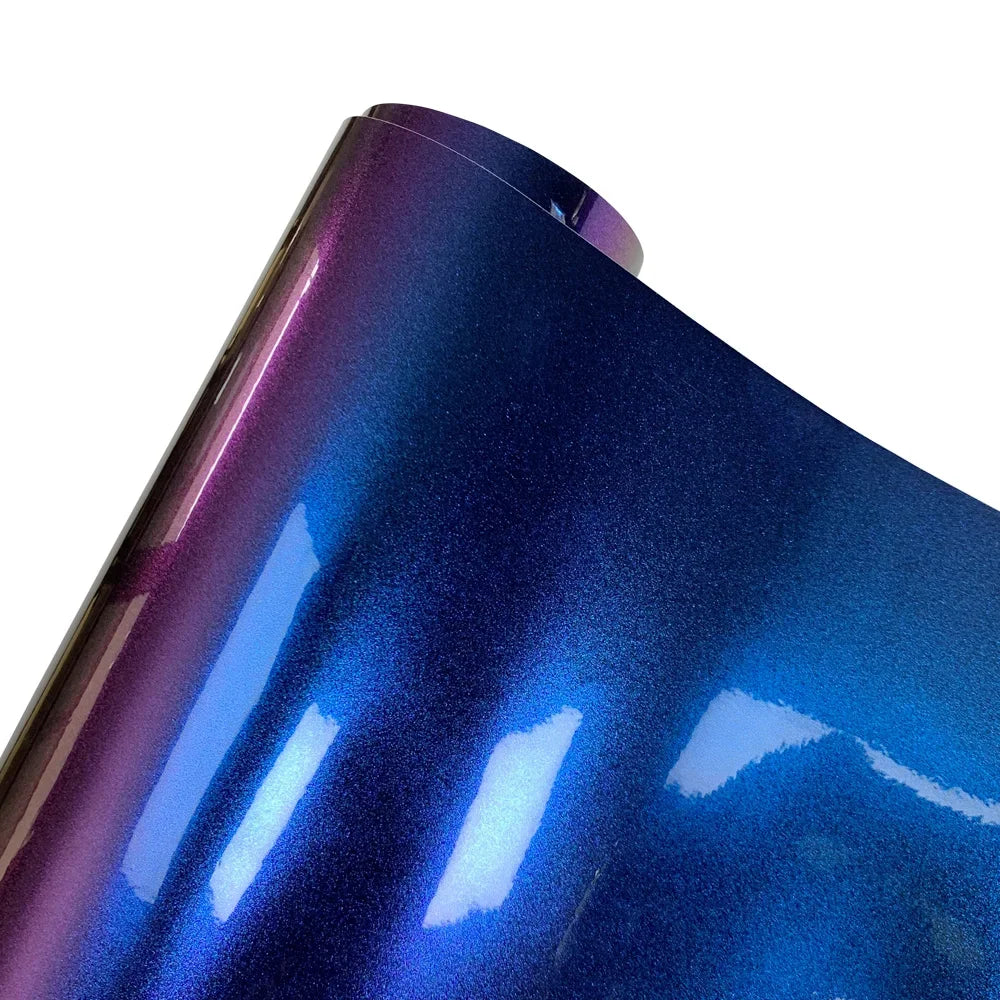 Chameleon Color-Shift Vinyl Wrap Film | Glossy & Matte Air-Release Sticker for Motorcycle & Auto Tuning | Waterproof