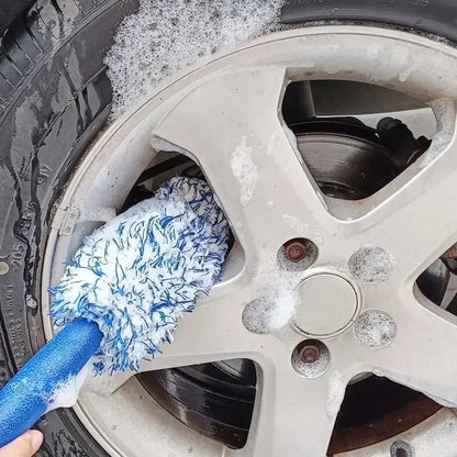 Super Plush Microfiber Wheel Cleaning Brush | Soft Bristles for Tire, Rim & Hub | Scratch-Free Detailing & Car Wash Tool