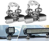 2-Piece Universal LED Light Bar Bracket | Stainless Steel Hood/Pillar Mount for Off-Road & Work Lights | Heavy-Duty Clamp