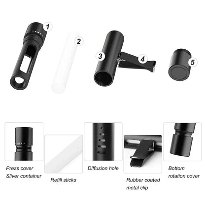 Car Vent Air Freshener Clip | Eliminates Odors with Long-Lasting Natural Scents | Auto Aroma Accessory