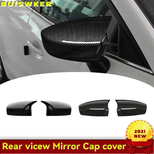 1-Pair Glossy Rearview Mirror Cover Caps | Replacement Housing for Mazda 3 / Axela (2014-2019) | Exterior Styling Upgrade