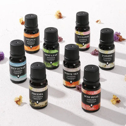 17-in-1 Aromatherapy Oil Collection | 10ml Bottles for Home Diffuser, Car Freshener & Humidifier | Lavender, Rose & More