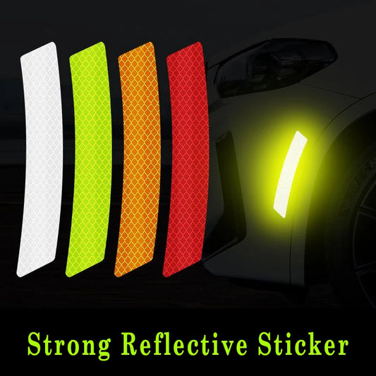 2-Piece Wheel Arch Reflective Strip Set | Car Fender Eyebrow Styling with Night Safety Warning | Easy-Apply Reflective Tape