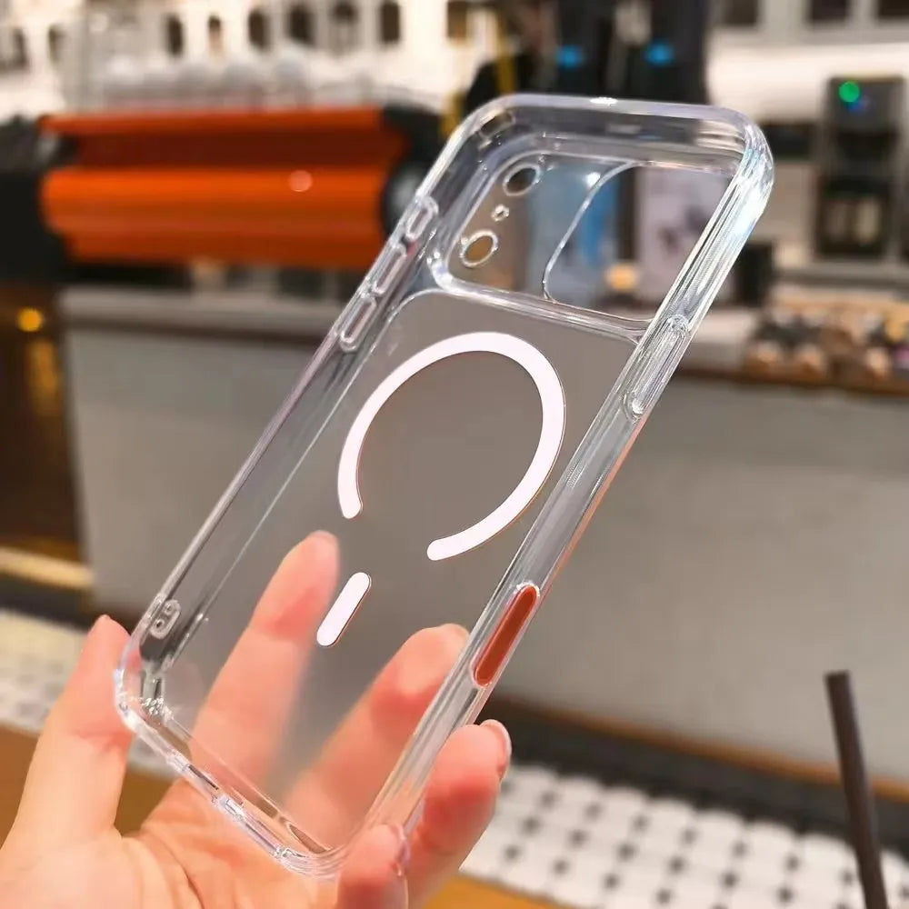 Matte Translucent Original Magsafe Case For iPhone 17 Pro Air 17Pro Max Active Camera Button Magnetic Wireless Charge Hard Cover