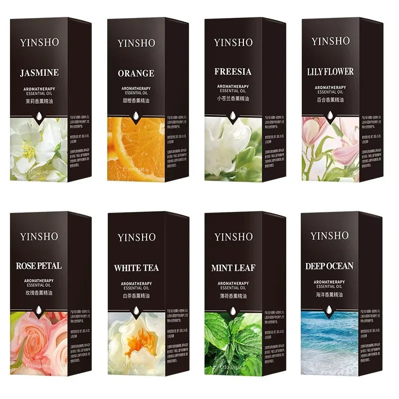 17-in-1 Aromatherapy Oil Collection | 10ml Bottles for Home Diffuser, Car Freshener & Humidifier | Lavender, Rose & More