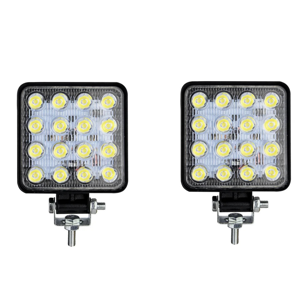 4-Pack 12V 48W Mini LED Light Bar Kit | Spot & Flood Off-Road Work Lights for Jeep, Truck, SUV, ATV | Waterproof 4x4 Pods