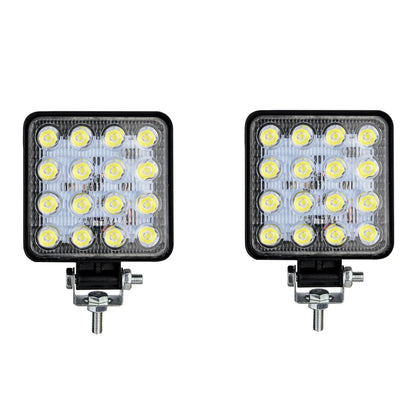 4-Pack 12V 48W Mini LED Light Bar Kit | Spot & Flood Off-Road Work Lights for Jeep, Truck, SUV, ATV | Waterproof 4x4 Pods