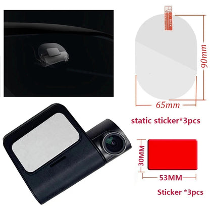 3-Piece 70mai Dash Cam Mounting Sticker Set | Static Cling & Adhesive Holders for Pro Plus+, A500S, A510, A200