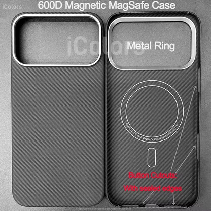 Magnetic MagSafe Case for iPhone 17 Pro Max/17 Pro/17 Air/17 Aramid Carbon Fiber Case Ultra thin Lightweight Aramid Fiber Cover