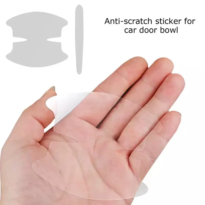 8-Piece Car Door Handle Protection Kit | Scratch-Proof Door Bowl & Cup Guard Film | Invisible Paint Protection Stickers