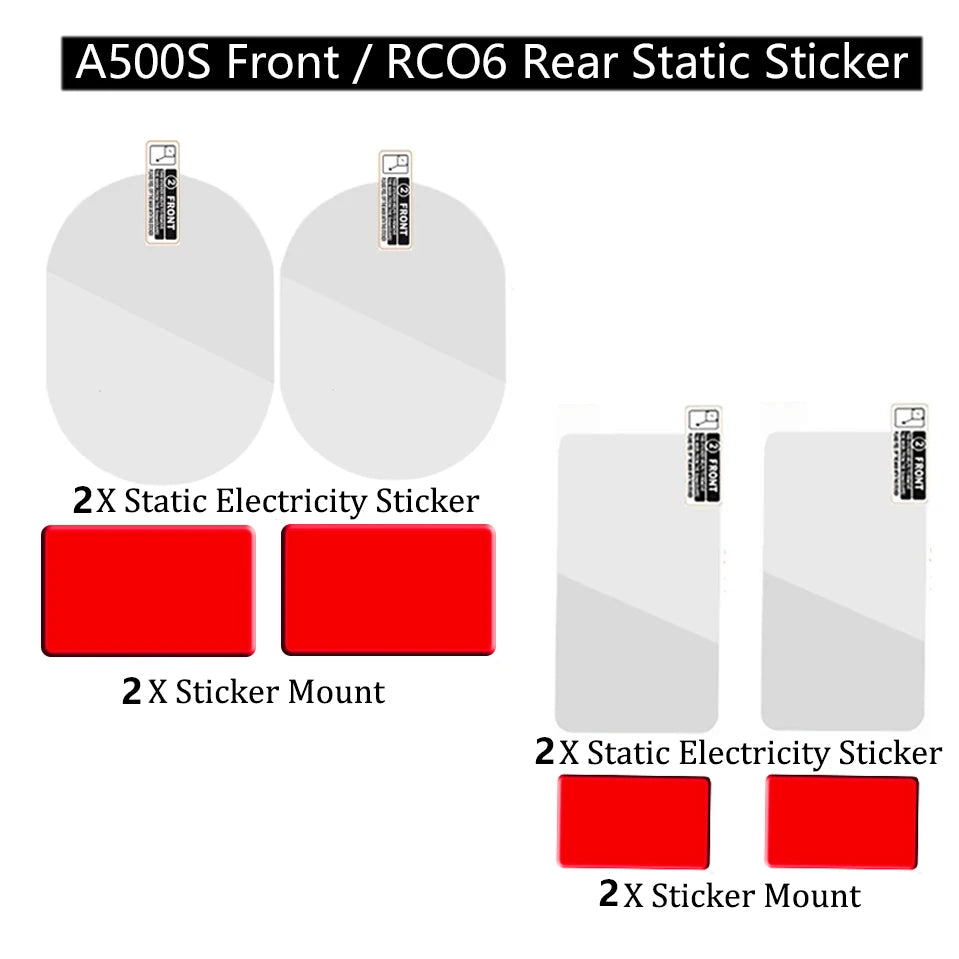 3-Piece 70mai Dash Cam Mounting Sticker Set | Static Cling & Adhesive Holders for Pro Plus+, A500S, A510, A200