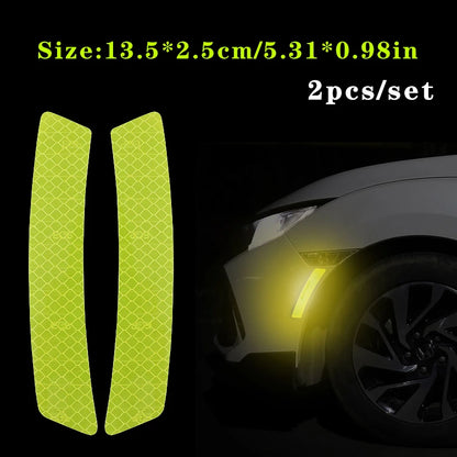2-Piece Wheel Arch Reflective Strip Set | Car Fender Eyebrow Styling with Night Safety Warning | Easy-Apply Reflective Tape