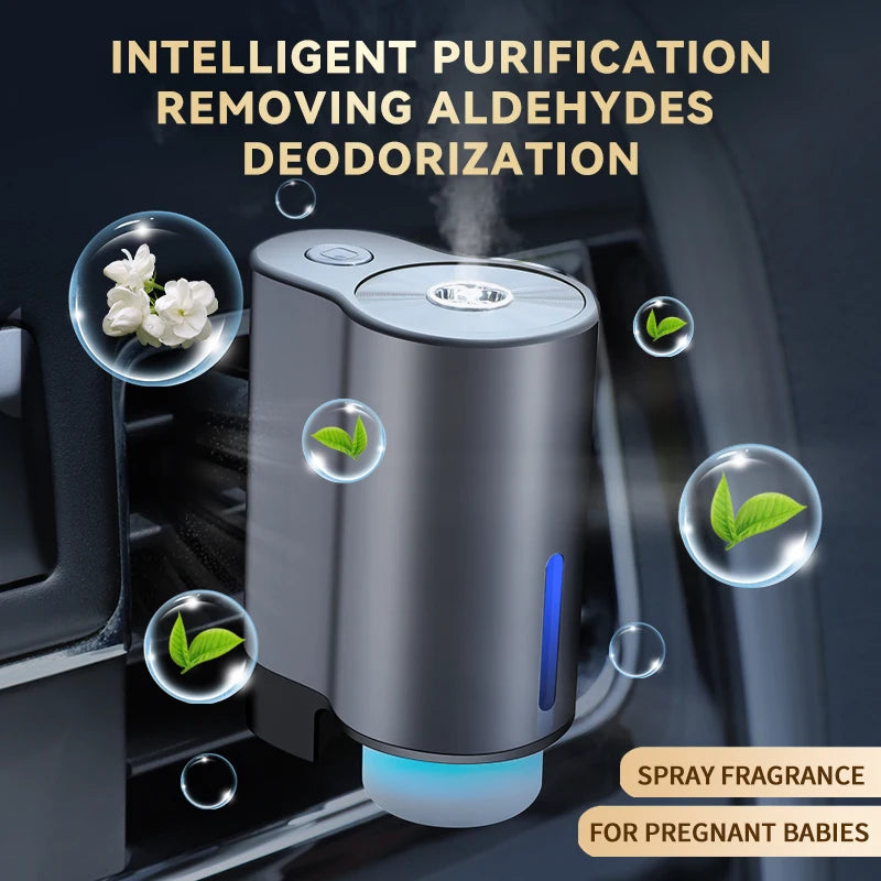 Smart Car Humidifier & Essential Oil Diffuser | 3-Level Adjustable Aromatherapy Freshener | Auto Fragrance System