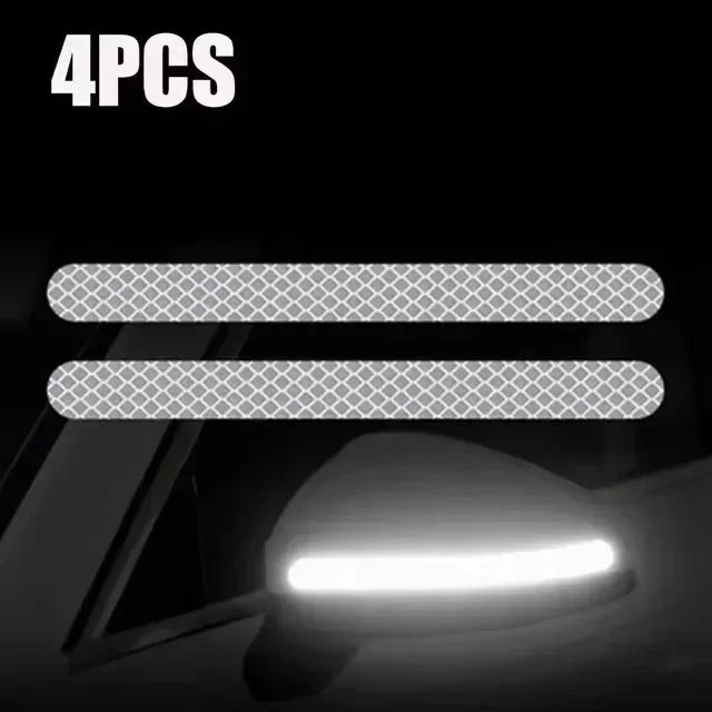 Universal Side Mirror Reflector Strips | Anti-Collision Warning Reflective Tape for Cars | Enhanced Night Visibility
