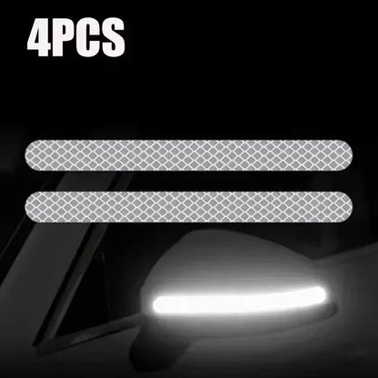 Universal Side Mirror Reflector Strips | Anti-Collision Warning Reflective Tape for Cars | Enhanced Night Visibility