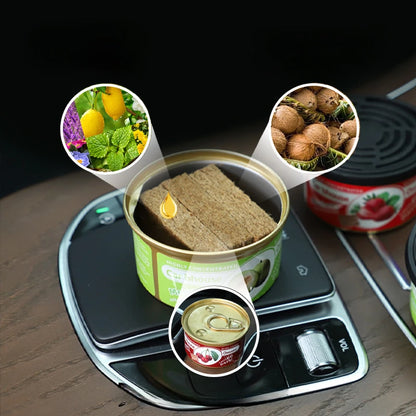 Wood & Coffee Scented Car Air Freshener | Long-Lasting Canned Perfume Block | Auto Aromatherapy & Deodorizer