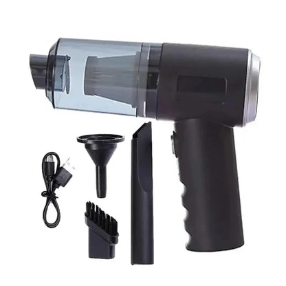 Portable Rechargeable Vacuum & Blower | 3-in-1 Mini Cleaner for Car Interiors & Household Use | USB Charging