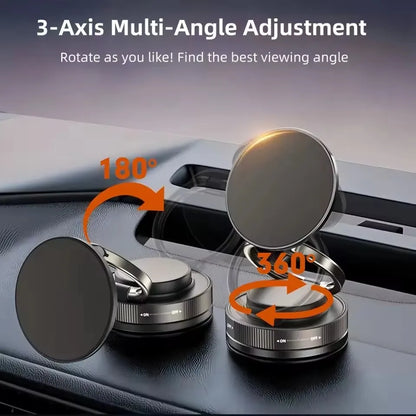 Ultra-Stable Magnetic Phone Holder | Mechanical Suction Cup & 360° Swivel for Cars | Universal Navigation Bracket