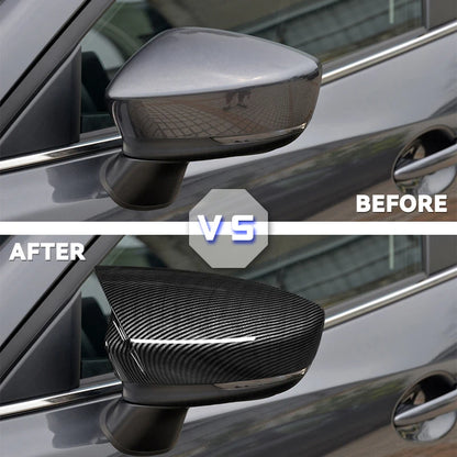 1-Pair Glossy Rearview Mirror Cover Caps | Replacement Housing for Mazda 3 / Axela (2014-2019) | Exterior Styling Upgrade