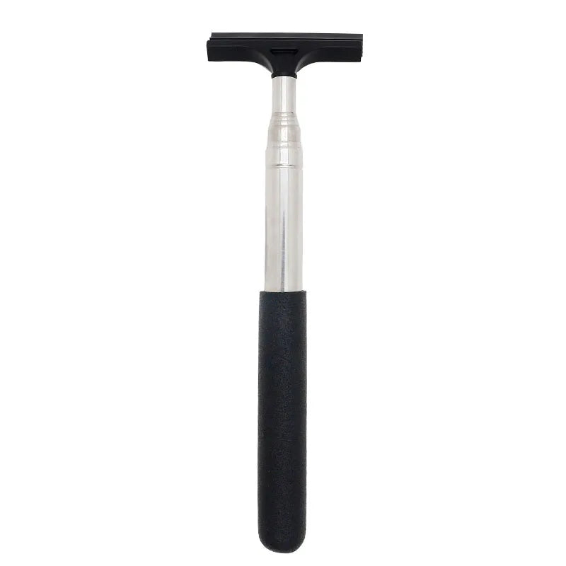 Car Mirror & Glass Cleaning Tool | Telescopic Handle with Wiper and Scraper | Reach Difficult Interior & Exterior Spots