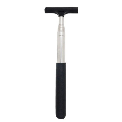 Car Mirror & Glass Cleaning Tool | Telescopic Handle with Wiper and Scraper | Reach Difficult Interior & Exterior Spots