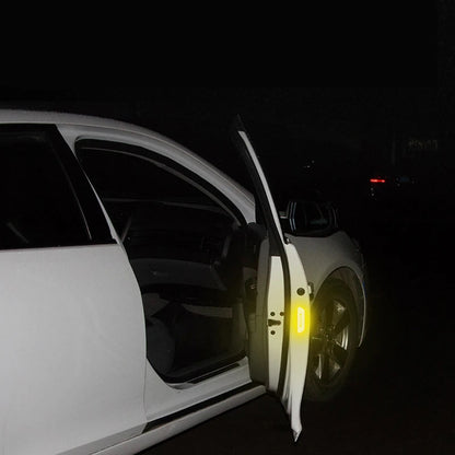 4-Piece Car Door Warning Reflector Kit | "OPEN" Safety Stickers for Interior & Exterior | Night Visibility Reflective Tape