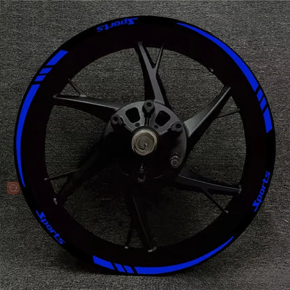 12-Piece Motorcycle Wheel Sticker Set | Reflective Rim Decals for 18-21 Inch Wheels | Night Safety & Styling Upgrade