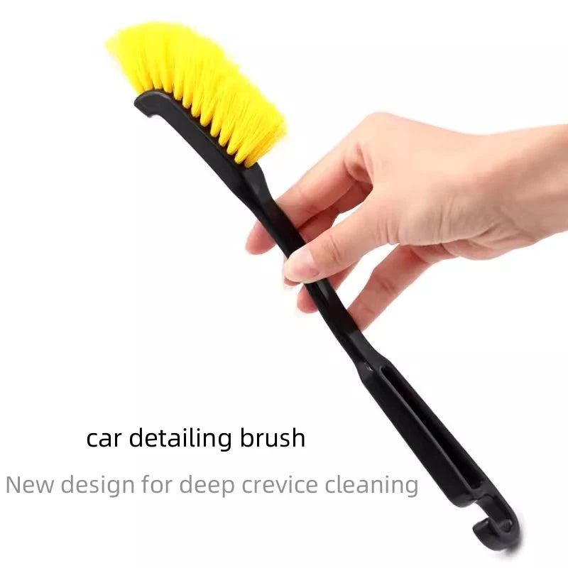 Universal Wheel & Tire Cleaning Brush Kit | Detailing Brushes & Wash Towel for Rim Maintenance | Complete Care Set
