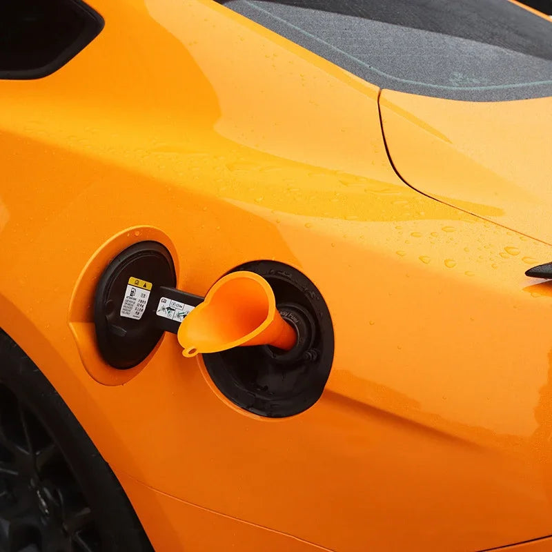 Long-Reach Anti-Splash Funnel | Plastic Oil & Gas Filling Tool for Cars & Trucks | Easy Engine Refueling