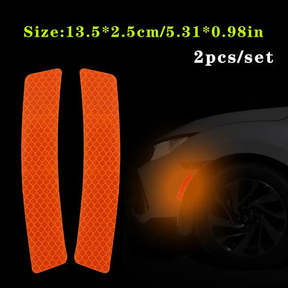 2-Piece Wheel Arch Reflective Strip Set | Car Fender Eyebrow Styling with Night Safety Warning | Easy-Apply Reflective Tape
