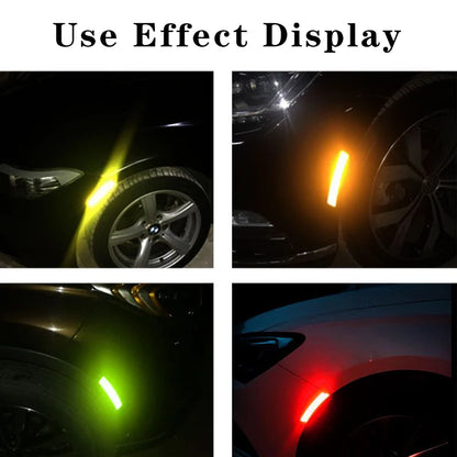 2-Piece Wheel Arch Reflective Strip Set | Car Fender Eyebrow Styling with Night Safety Warning | Easy-Apply Reflective Tape