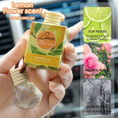 Long-Lasting Car Deodorizer & Perfume | Natural Wood & Coffee Scented Air Freshener Block | Auto Aromatherapy Can