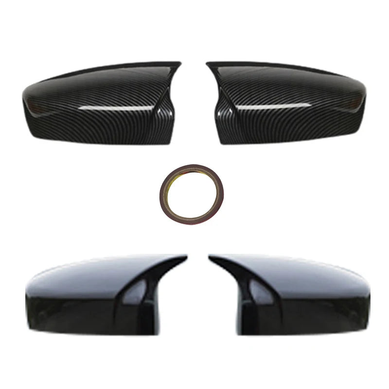 1-Pair Glossy Rearview Mirror Cover Caps | Replacement Housing for Mazda 3 / Axela (2014-2019) | Exterior Styling Upgrade